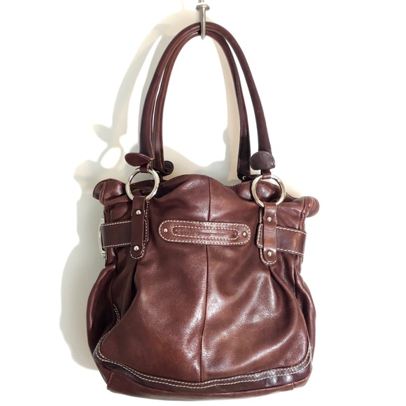 B. Makowsky Brown Hobo Purse Shoulder Bag - Picture 2 of 7